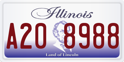 IL license plate A208988