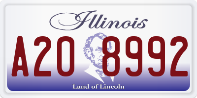 IL license plate A208992