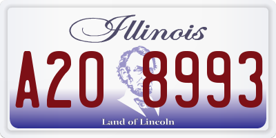 IL license plate A208993