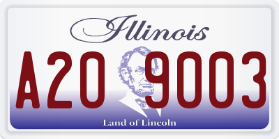 IL license plate A209003