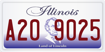 IL license plate A209025