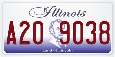 IL license plate A209038