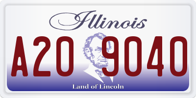 IL license plate A209040