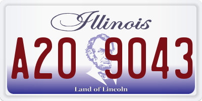 IL license plate A209043