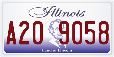 IL license plate A209058