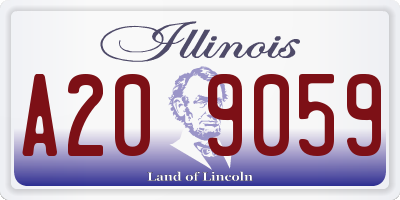 IL license plate A209059