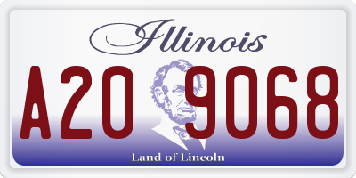 IL license plate A209068