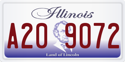 IL license plate A209072
