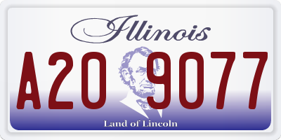 IL license plate A209077
