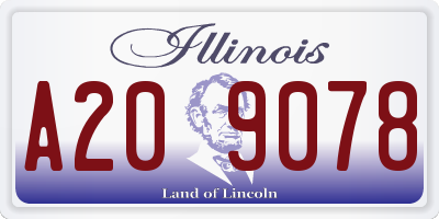 IL license plate A209078