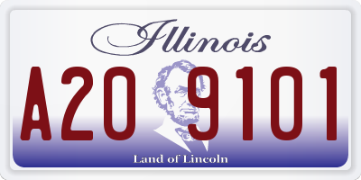 IL license plate A209101