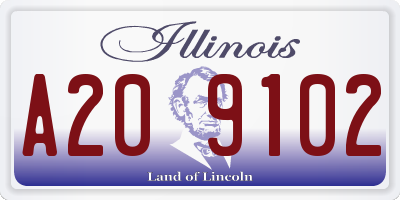 IL license plate A209102