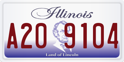 IL license plate A209104