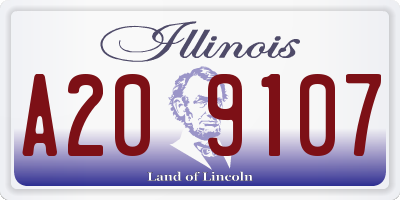 IL license plate A209107