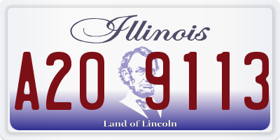 IL license plate A209113