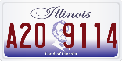 IL license plate A209114