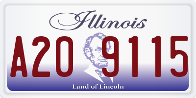 IL license plate A209115