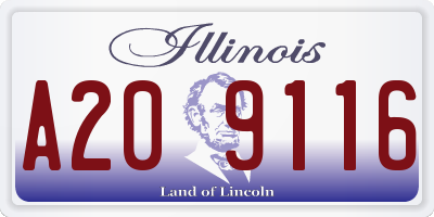 IL license plate A209116