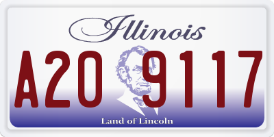 IL license plate A209117