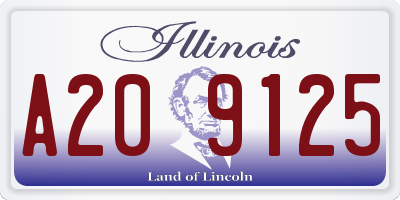 IL license plate A209125