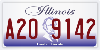 IL license plate A209142