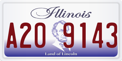 IL license plate A209143