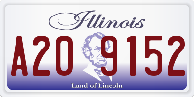 IL license plate A209152