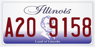 IL license plate A209158