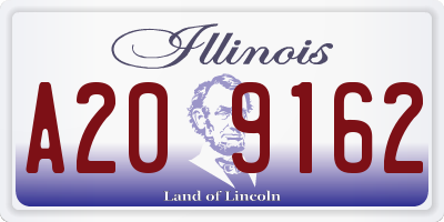 IL license plate A209162