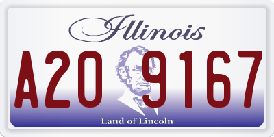 IL license plate A209167