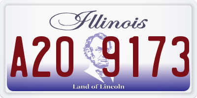 IL license plate A209173