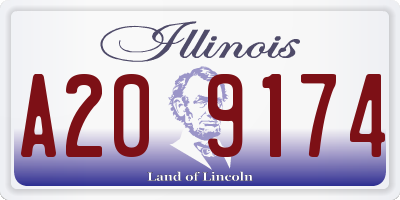 IL license plate A209174