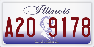 IL license plate A209178