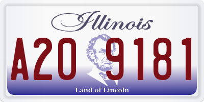 IL license plate A209181