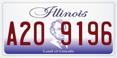 IL license plate A209196
