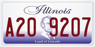 IL license plate A209207