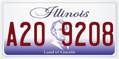 IL license plate A209208