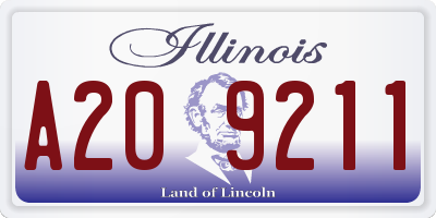 IL license plate A209211