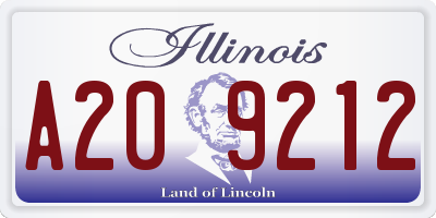 IL license plate A209212