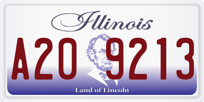 IL license plate A209213