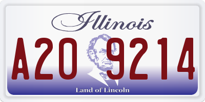 IL license plate A209214