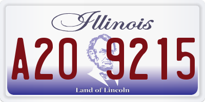 IL license plate A209215