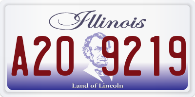 IL license plate A209219