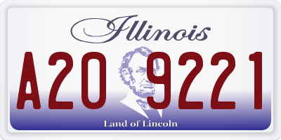 IL license plate A209221