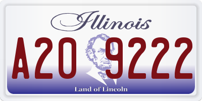 IL license plate A209222