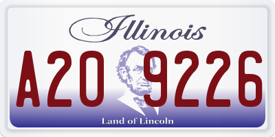 IL license plate A209226