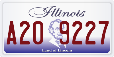IL license plate A209227