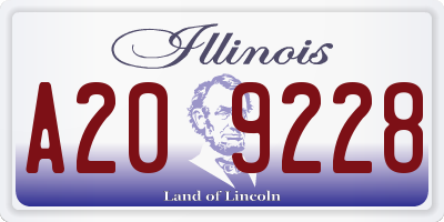 IL license plate A209228