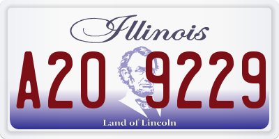 IL license plate A209229