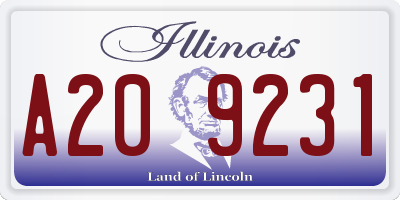 IL license plate A209231